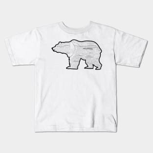 Philadelphia Bear en Noir Kids T-Shirt